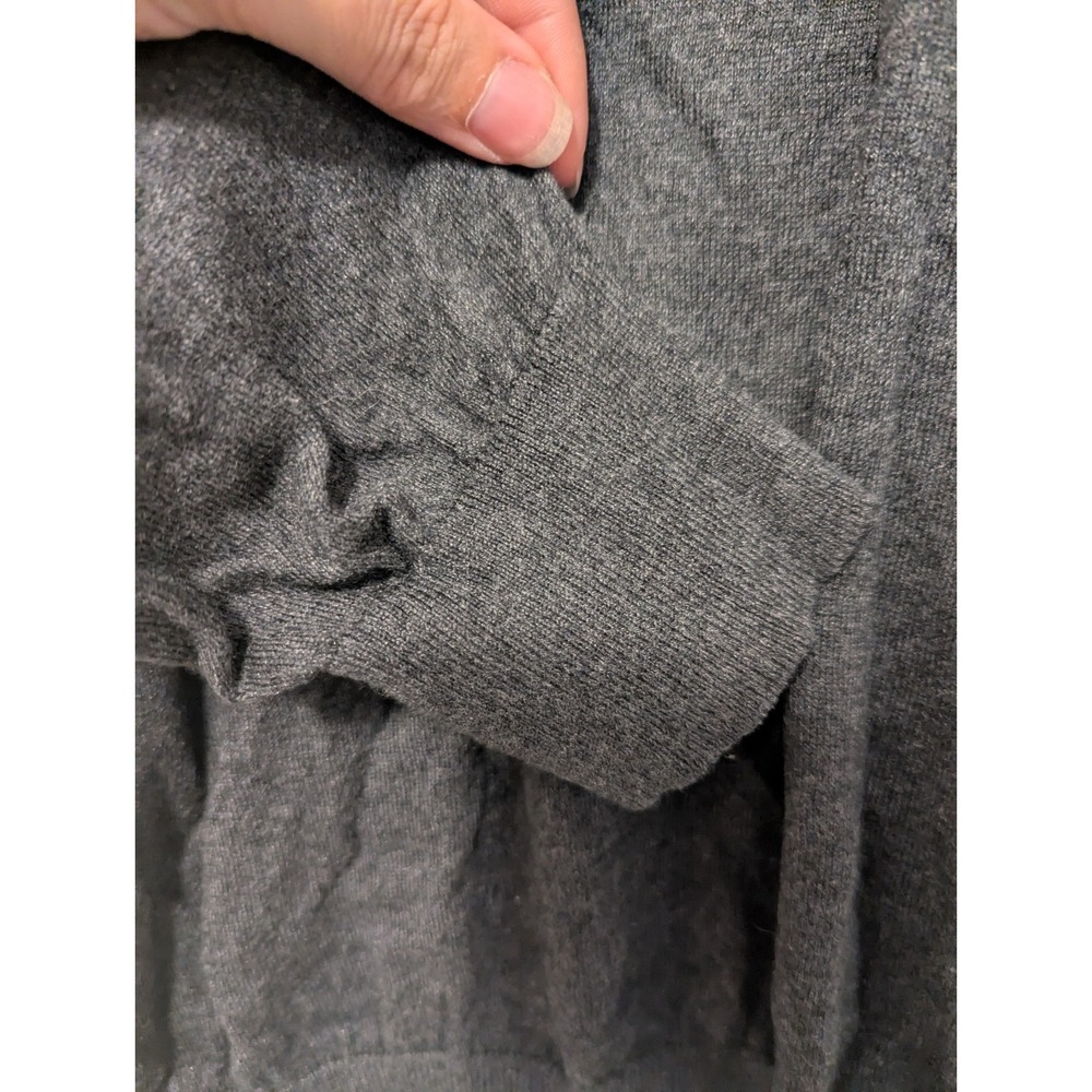 Fynch-Hatton Men's XL Gray Silk Cashmere Wool Blend Pullover Sweater V Neck - Picture 3 of 7